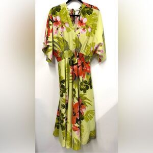 Boemo by Anthropologie Tropical Floral Maxi Dress